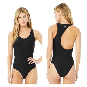 Alo Yoga Black Airlift Barre Bodysuit Tank Top Size M
